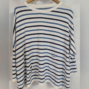Mersea Catalina Blue Striped Sweater O/S
